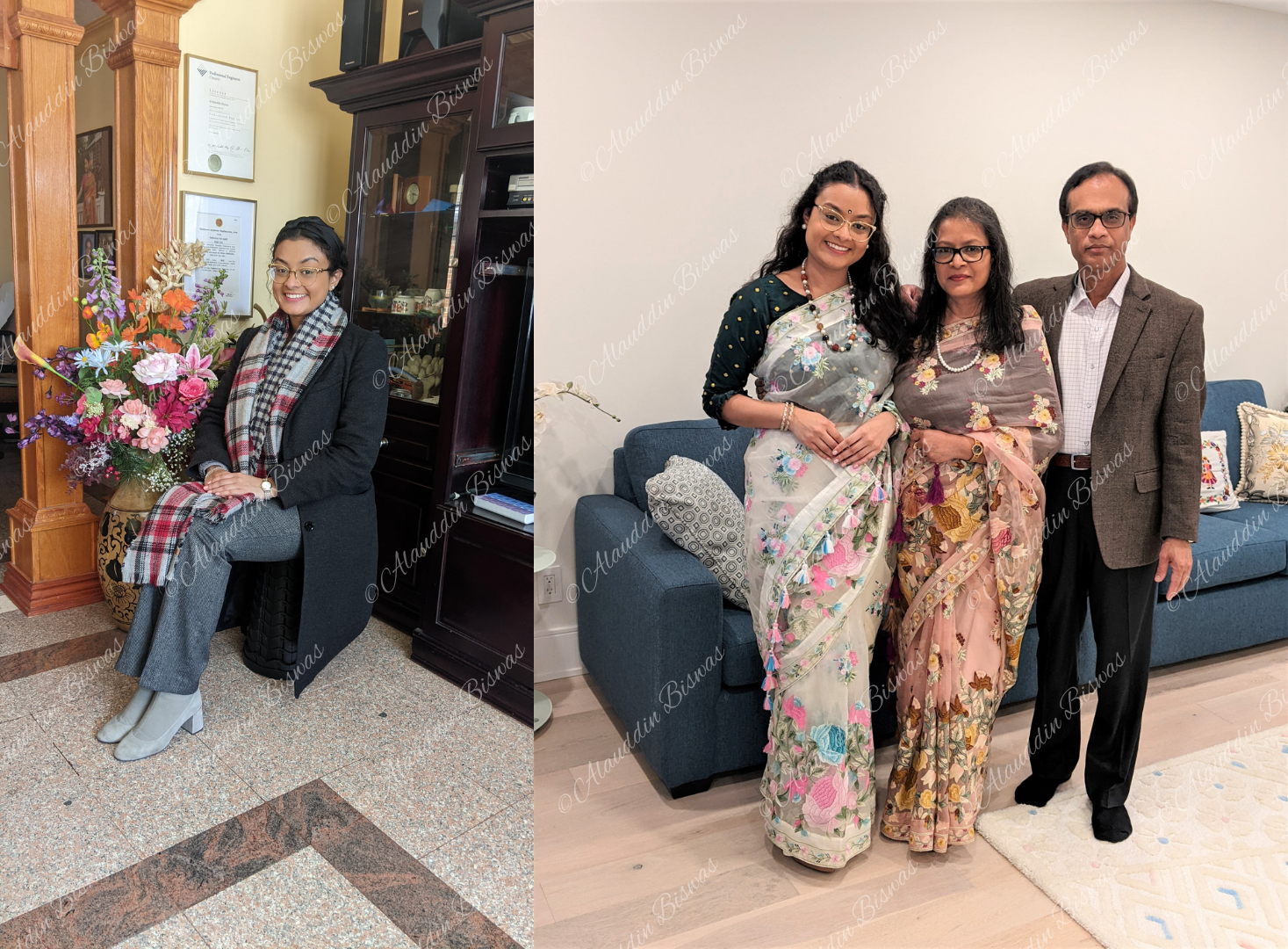 Family photos of Dr. M. Alauddin Biswas